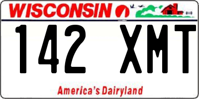 WI license plate 142XMT
