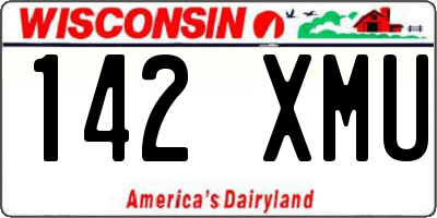 WI license plate 142XMU