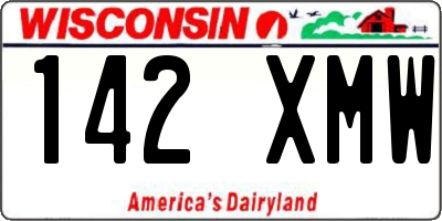 WI license plate 142XMW