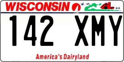 WI license plate 142XMY