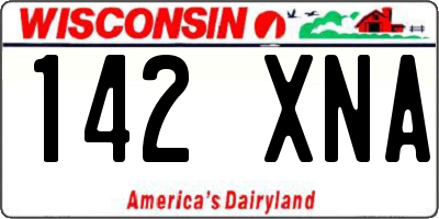 WI license plate 142XNA