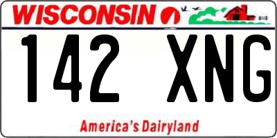 WI license plate 142XNG