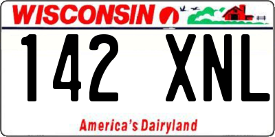 WI license plate 142XNL