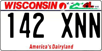 WI license plate 142XNN