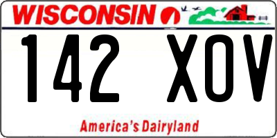 WI license plate 142XOV