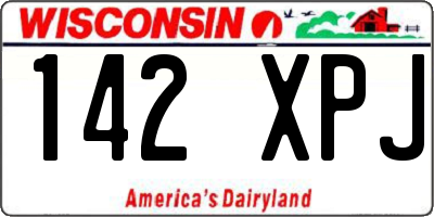 WI license plate 142XPJ