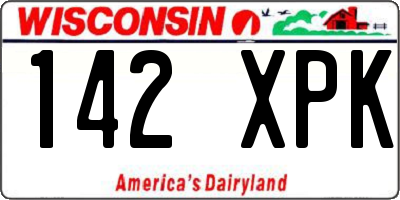 WI license plate 142XPK