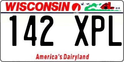 WI license plate 142XPL