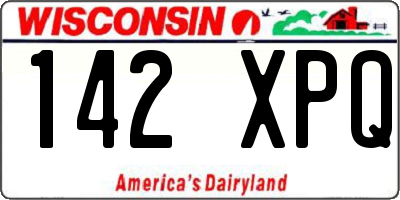 WI license plate 142XPQ