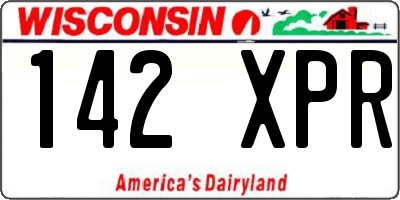 WI license plate 142XPR