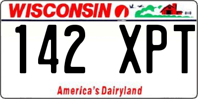 WI license plate 142XPT