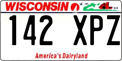 WI license plate 142XPZ