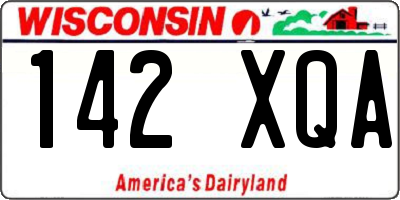 WI license plate 142XQA
