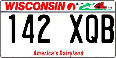 WI license plate 142XQB