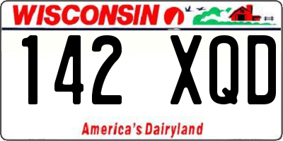 WI license plate 142XQD