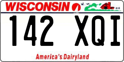 WI license plate 142XQI