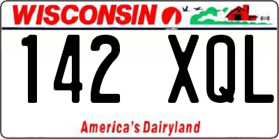 WI license plate 142XQL