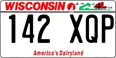 WI license plate 142XQP