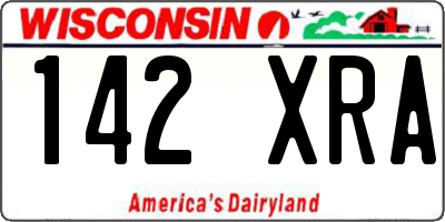 WI license plate 142XRA