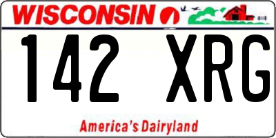 WI license plate 142XRG