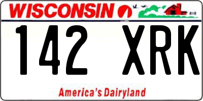 WI license plate 142XRK