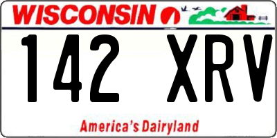 WI license plate 142XRV