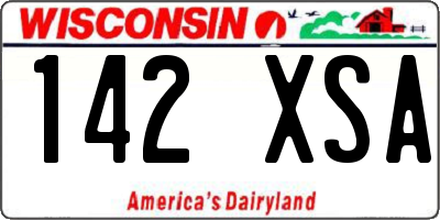 WI license plate 142XSA
