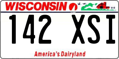 WI license plate 142XSI