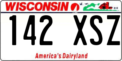 WI license plate 142XSZ