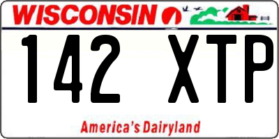 WI license plate 142XTP