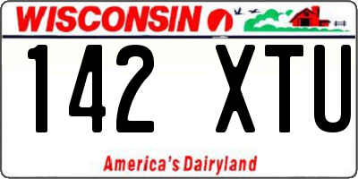 WI license plate 142XTU