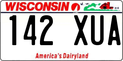 WI license plate 142XUA