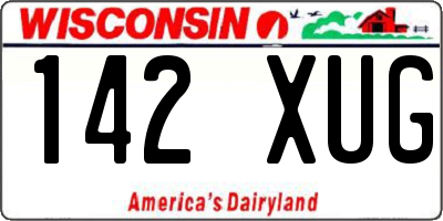 WI license plate 142XUG