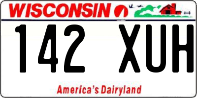 WI license plate 142XUH