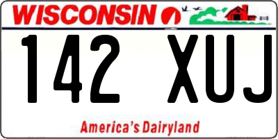 WI license plate 142XUJ