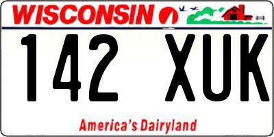 WI license plate 142XUK