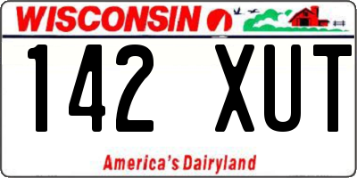 WI license plate 142XUT