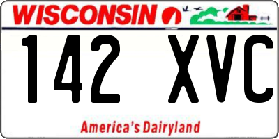 WI license plate 142XVC