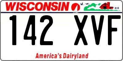 WI license plate 142XVF