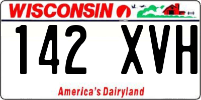 WI license plate 142XVH