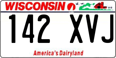 WI license plate 142XVJ