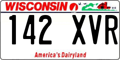 WI license plate 142XVR