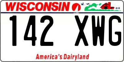 WI license plate 142XWG