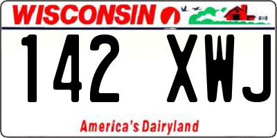 WI license plate 142XWJ