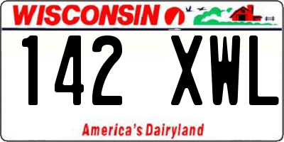 WI license plate 142XWL