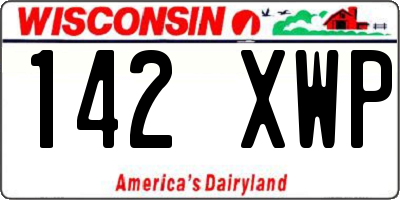 WI license plate 142XWP
