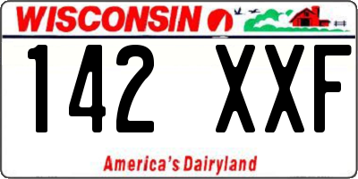 WI license plate 142XXF