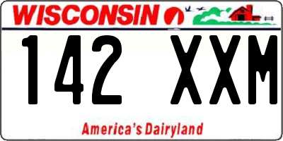 WI license plate 142XXM