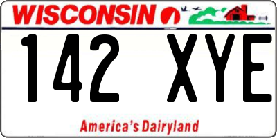 WI license plate 142XYE