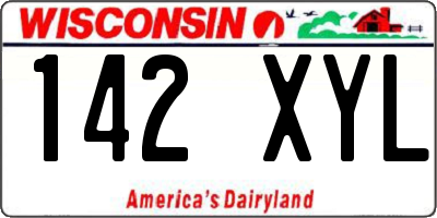 WI license plate 142XYL